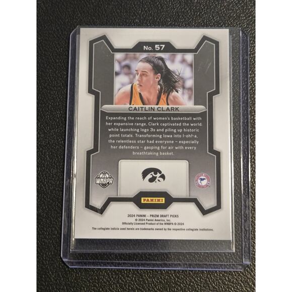 2024 Panini Prizm Draft Picks #57 Caitlin Clark Prizms Silver - Picture 2 of 2